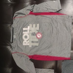 4 boys M Roll Tide Alabama shirts, 2 cotton short sleeve, 1 perf long sl,1 short